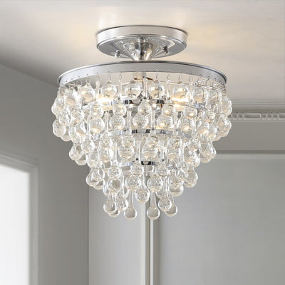 Toronto Two-Light Semi-Flush Mount Ceiling Fixture - Chrome