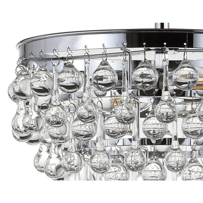 Toronto Two-Light Semi-Flush Mount Ceiling Fixture - Chrome