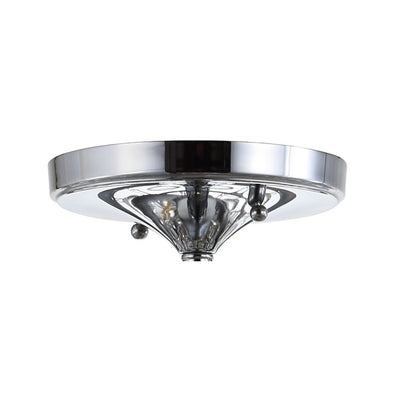 Toronto Two-Light Semi-Flush Mount Ceiling Fixture - Chrome