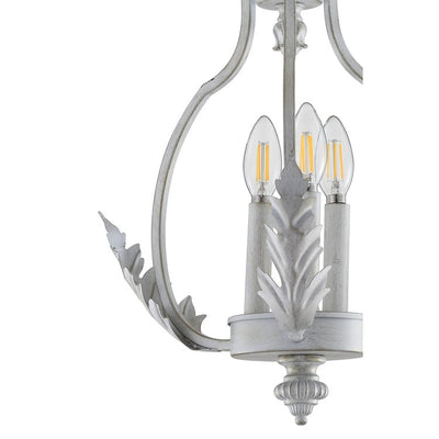 Austen Three-Light Flush Mount Ceiling Fixture - Antique White