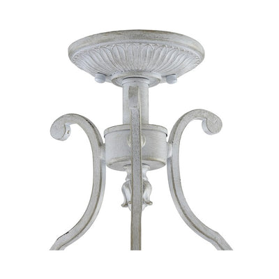 Austen Three-Light Flush Mount Ceiling Fixture - Antique White