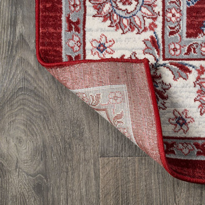 Modern Persian Vintage Moroccan 96"L x 26"W Runner Rug - Red/Ivory