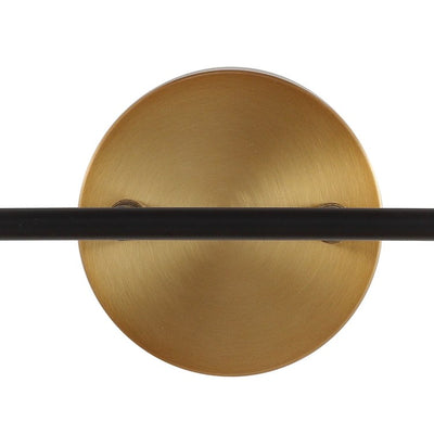 Caleb Two-Light Bathroom Vanity Fixture - Brass Gold and Black