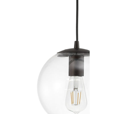 Bleecker Single-Light Globe Pendant - Clear and Oil Rubbed Bronze