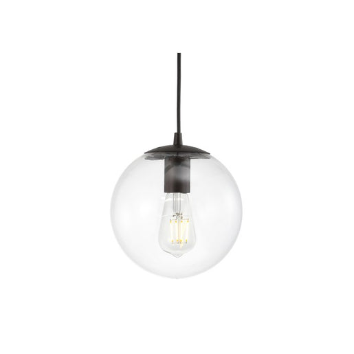 Bleecker Single-Light Globe Pendant - Clear and Oil Rubbed Bronze
