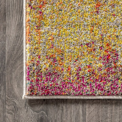 Contemporary POP Modern Abstract Vintage 120"L x 93"W Area Rug - Cream/Pink