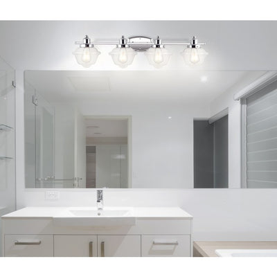Orleans Four-Light LED Bathroom Vanity Fixture - Chrome