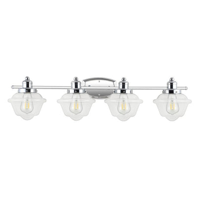 Orleans Four-Light LED Bathroom Vanity Fixture - Chrome