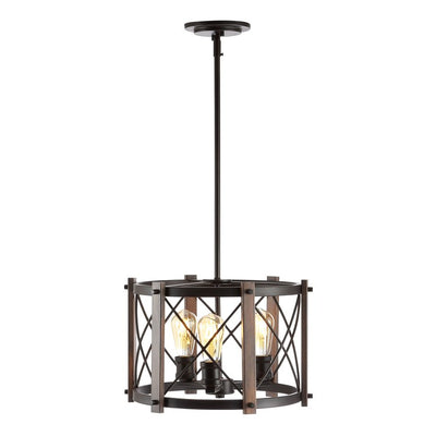 Ferme Three-Light LED Pendant - Oil Rubbed Bronze and Brown