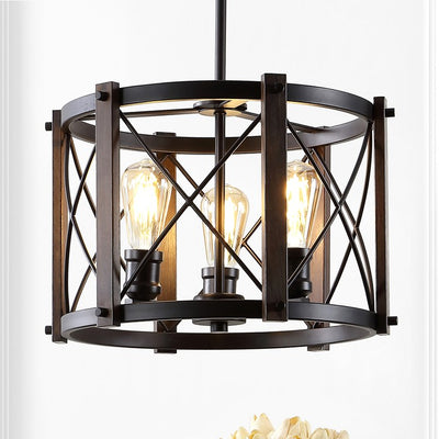 Ferme Three-Light LED Pendant - Oil Rubbed Bronze and Brown