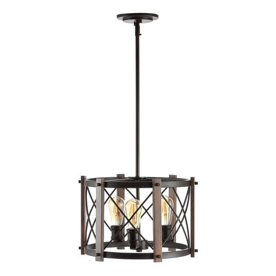 Ferme Three-Light LED Pendant - Oil Rubbed Bronze and Brown