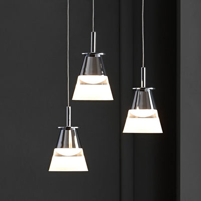 Alain Three-Light LED Cluster Pendant - Chrome and White
