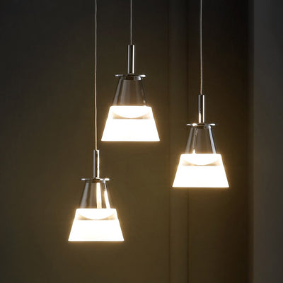 Alain Three-Light LED Cluster Pendant - Chrome and White
