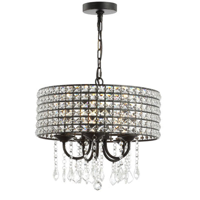 Reese Five-Light LED Drum Pendant - Black