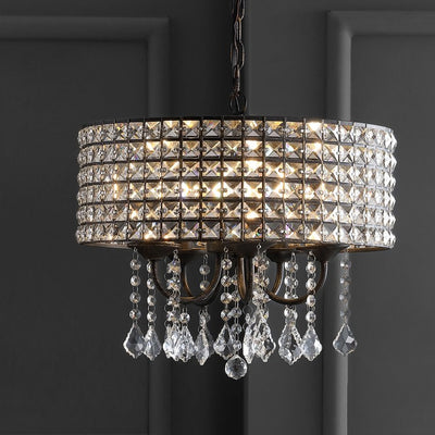Reese Five-Light LED Drum Pendant - Black