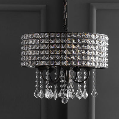 Reese Five-Light LED Drum Pendant - Black
