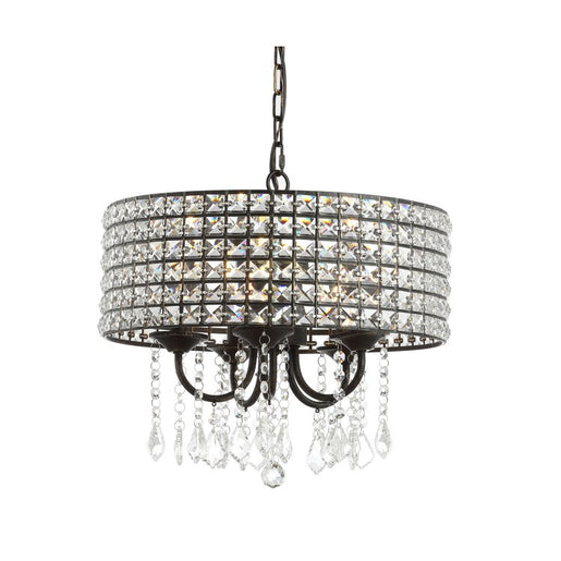 Reese Five-Light LED Drum Pendant - Black
