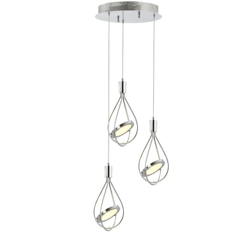 Orion Three-Light LED Cluster Pendant - Chrome
