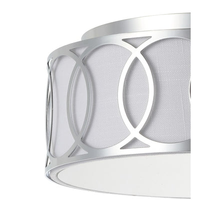 Aria Two-Light Flush Mount Ceiling Fixture - Chrome
