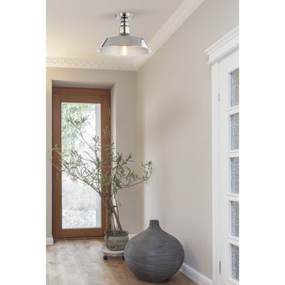 Cassidy Single-Light Semi-Flush Mount Ceiling Fixture - Chrome