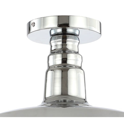 Cassidy Single-Light Semi-Flush Mount Ceiling Fixture - Chrome