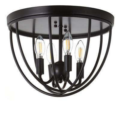 Peter Four-Light Flush Mount Ceiling Fixture - Oil Rubbed Bronze