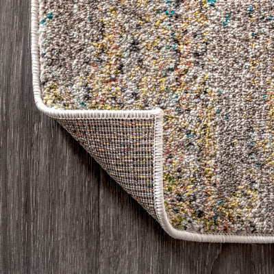 Contemporary POP Modern Abstract Vintage Waterfall 144"L x 104"W Area Rug - Blue/Brown/Orange
