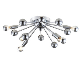 Copernicus Seven-Light LED Flush Mount Ceiling Fixture - Chrome