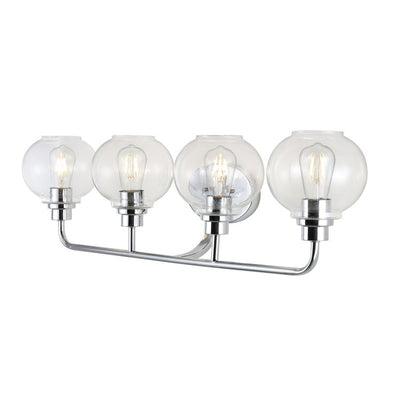 Sandrine Four-Light LED Bathroom Vanity Fixture - Chrome