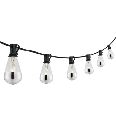 Crispy 10 ft. Ten-Light Indoor/Outdoor String Light - Black