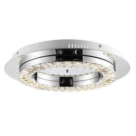 Cristal 18" Flush Mount Ceiling Fixture - Chrome