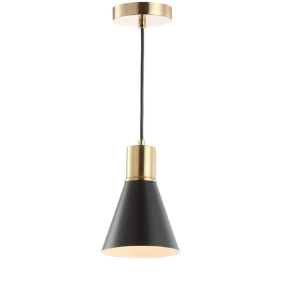 Apollo Single-Light Pendant - Black and Brass Gold