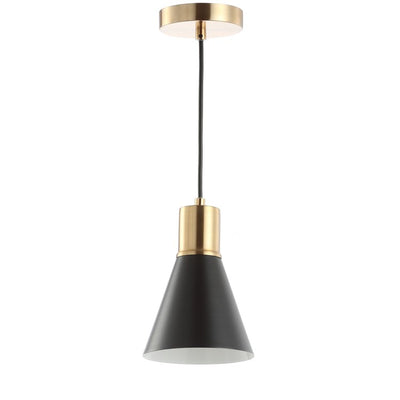 Apollo Single-Light Pendant - Black and Brass Gold