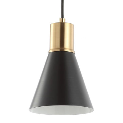 Apollo Single-Light Pendant - Black and Brass Gold