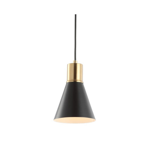 Apollo Single-Light Pendant - Black and Brass Gold