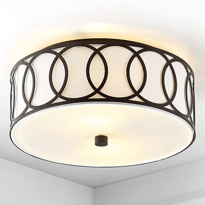 Aria Two-Light Flush Mount Ceiling Fixture - Oil Rubbed Bronze