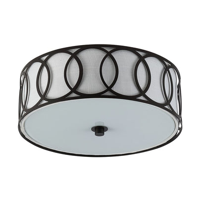 Aria Two-Light Flush Mount Ceiling Fixture - Oil Rubbed Bronze