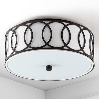 Aria Two-Light Flush Mount Ceiling Fixture - Oil Rubbed Bronze