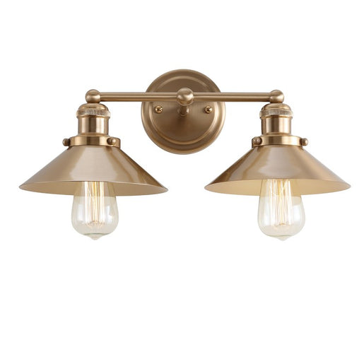 August Two-Light Bathroom Vanity Fixture - Brass Gold