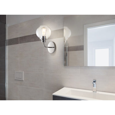 Sandrine Single-Light LED Bathroom Wall Sconce - Chrome
