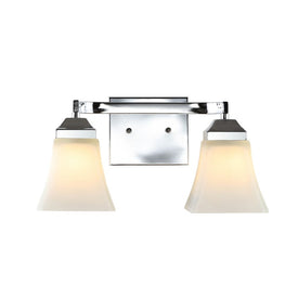 Staunton Two-Light Bathroom Vanity Fixture - Chrome