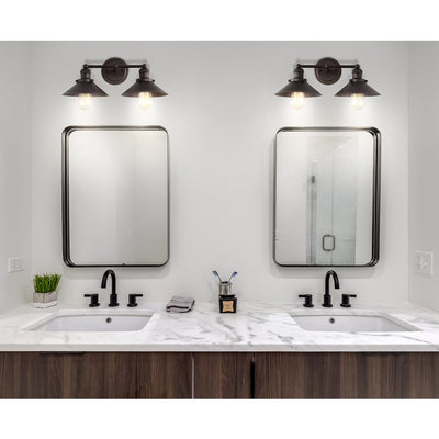 July Two-Light Bathroom Vanity Fixture - Oil Rubbed Bronze
