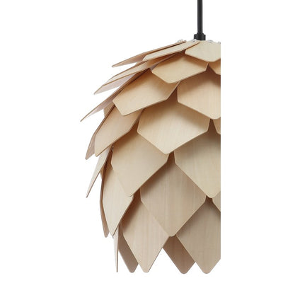 Simon Single-Light Wood Pine Cone Pendant - Natural