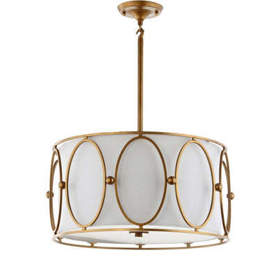 Violetta Three-Light Drum Pendant - Gold