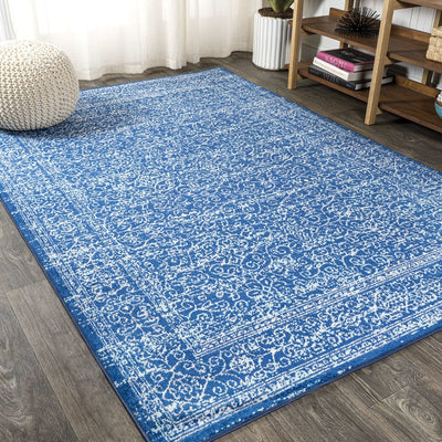 Azul Filigree 120"L x 93"W Area Rug - Blue