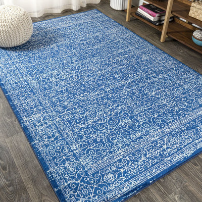 Azul Filigree 120"L x 93"W Area Rug - Blue