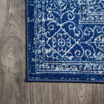 Azul Filigree 120"L x 93"W Area Rug - Blue