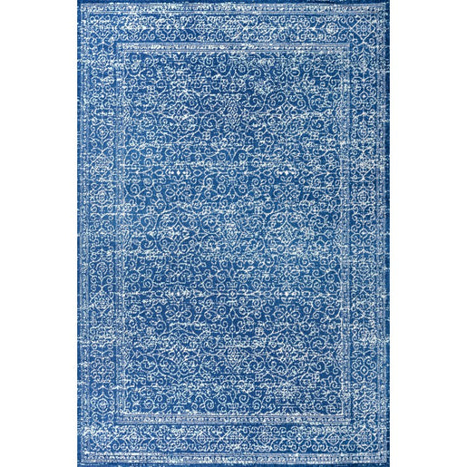 Azul Filigree 120"L x 93"W Area Rug - Blue
