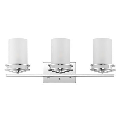 Fairfax Three-Light Bathroom Vanity Fixture - Chrome