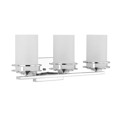 Fairfax Three-Light Bathroom Vanity Fixture - Chrome